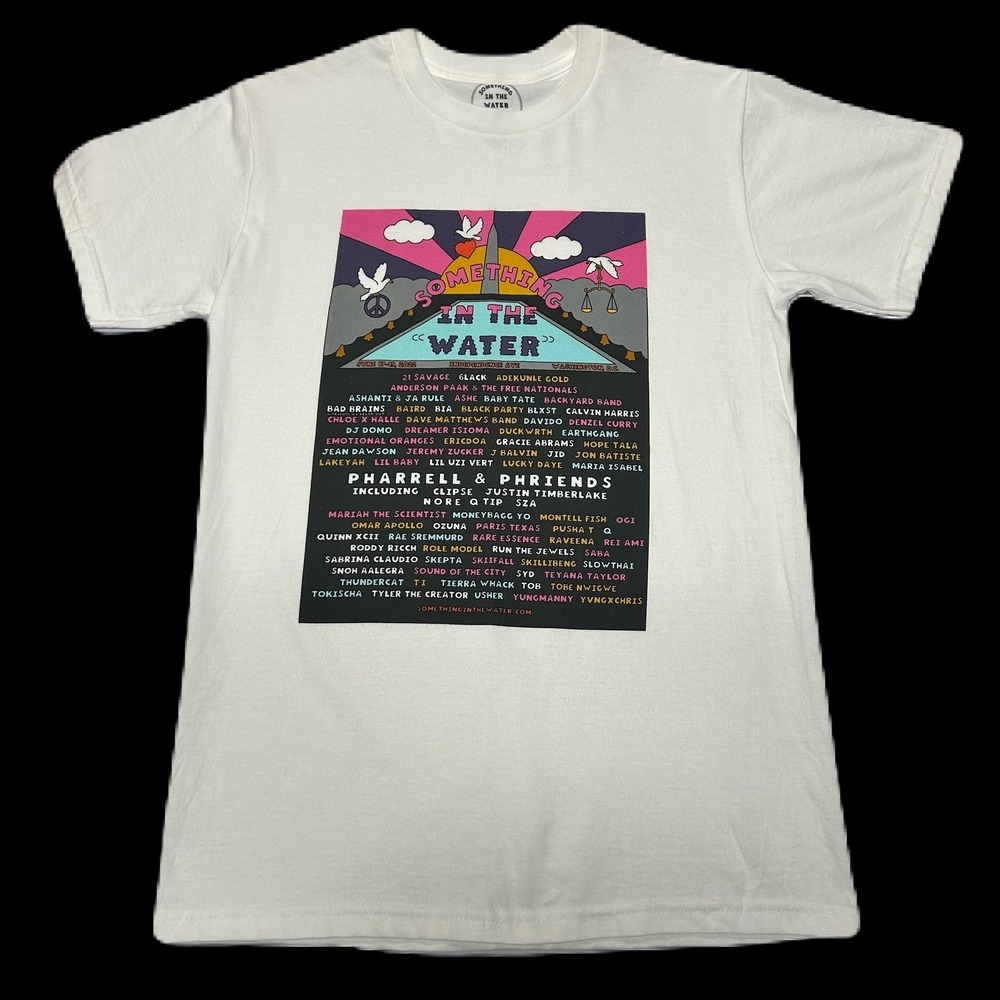 Pharrell Williams Music Festival Band T Shirt Mens S 2022 Concert Streetwear NWT